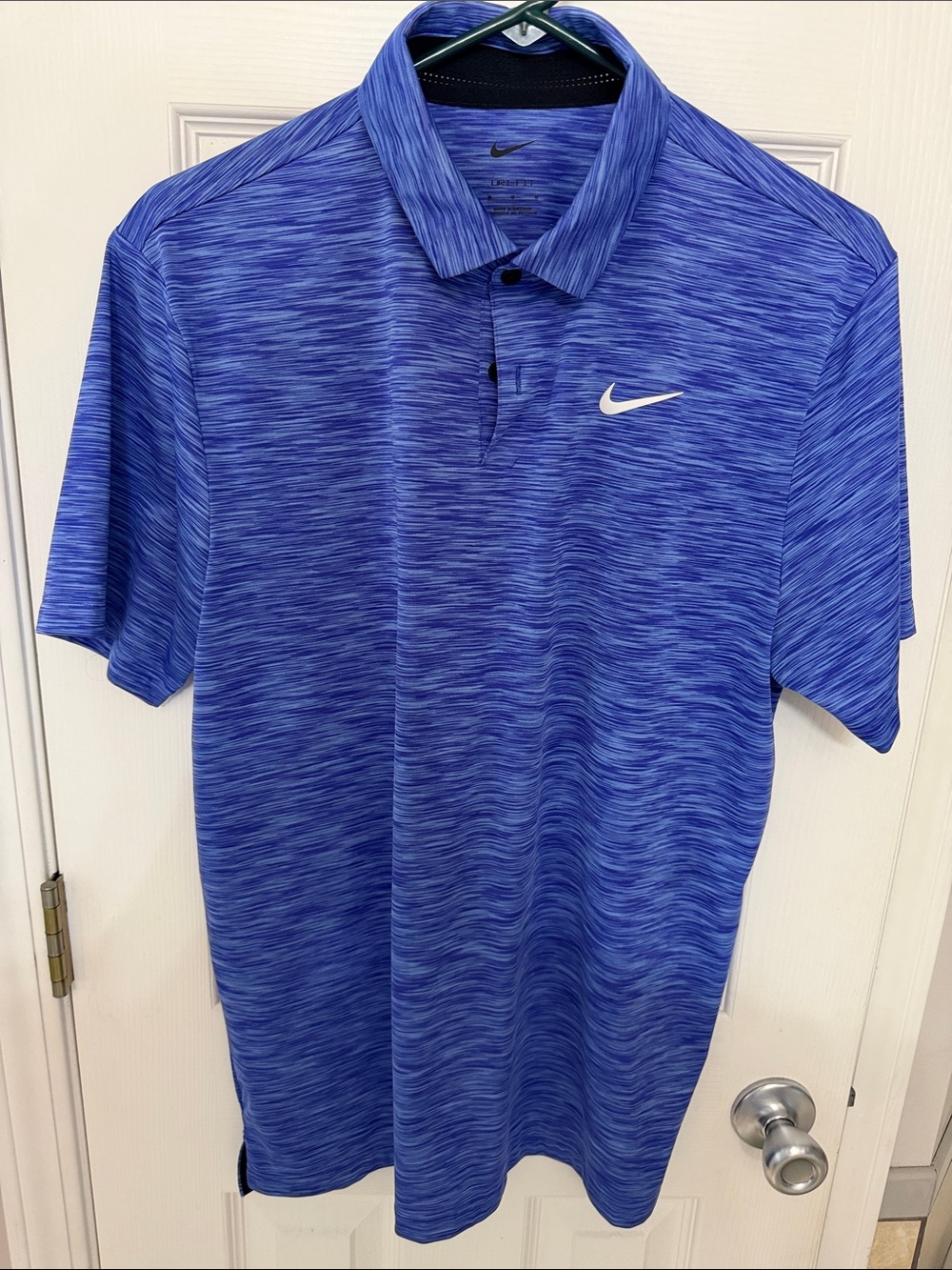 Nike Men's Royal Blue Space-Dye Polo